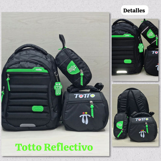 ✨ Set 3 en 1 TOTTO: Morral, Lonchera y Cartuchera🎒🖍️